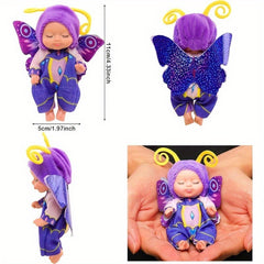 Mini Baby Dolls 4 Inch Realistic PVC Assorted Doll Set with Pajamas