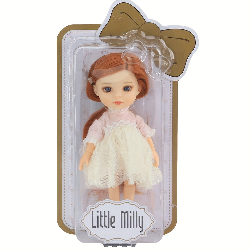 Charming 6 Inch Princess Doll Pink Fashionable Collectible Toy