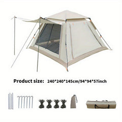 Quick Opening Portable Camping Tent Rainproof Silver Sunscreen