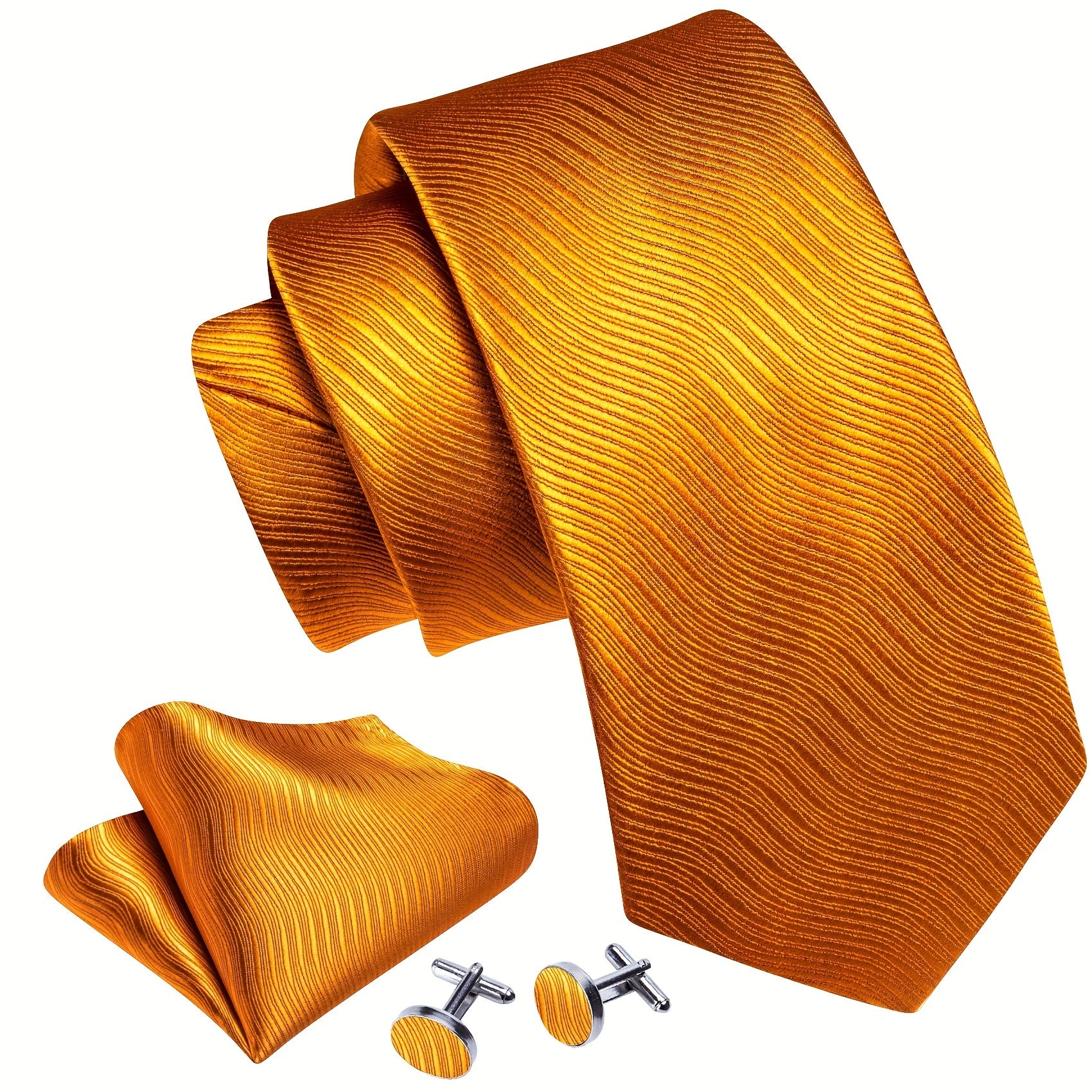 Barry Wang Men's Tie Cufflinks Handkerchief Set