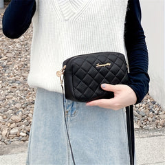 Quilted Crossbody Bag Classic PU Leather Shoulder Handbag