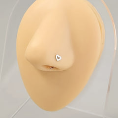 Love Hollowed Out Nose Ring Stainless Steel S Shaped Nose Nail