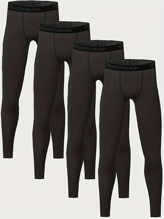 4pcs Boys Tights Sports Basketball Football Rugby Quick drying Bottoms