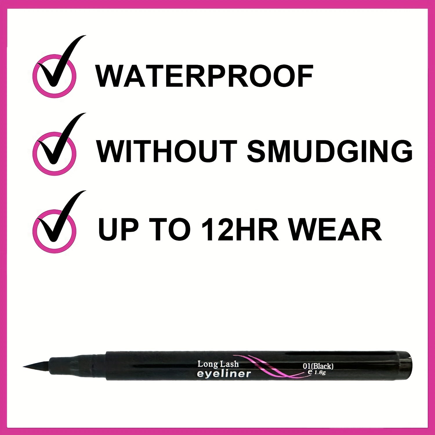 Fast Drying Waterproof Liquid Eyeliner Pen