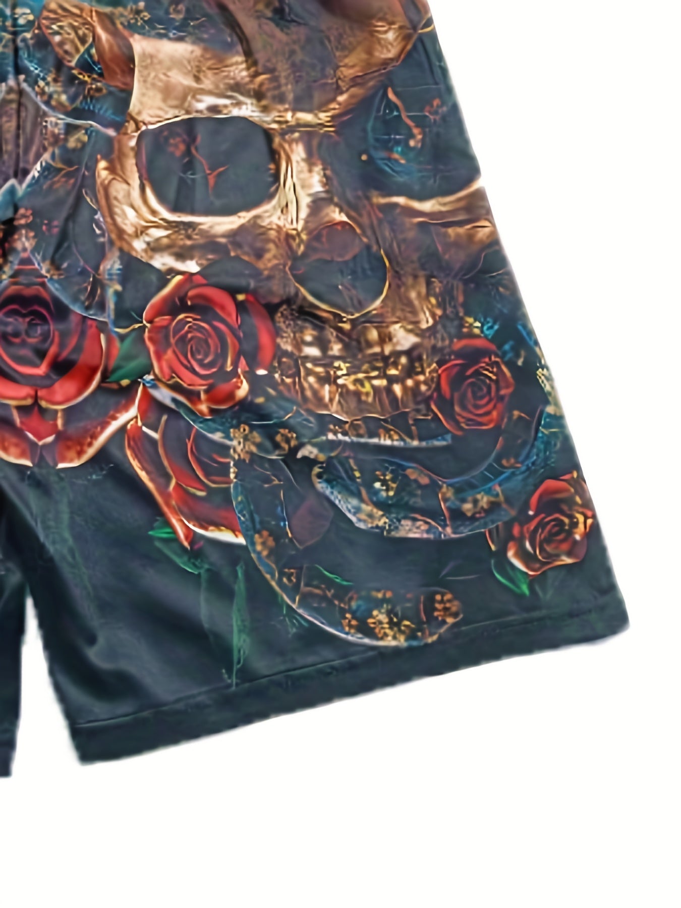 Men's Snake & Skull Graphic Shorts for Outdoor Summer Wear