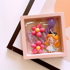 Baby Girls Hair Accessories Set - Flower Hair Tie & Princess Hair Clip