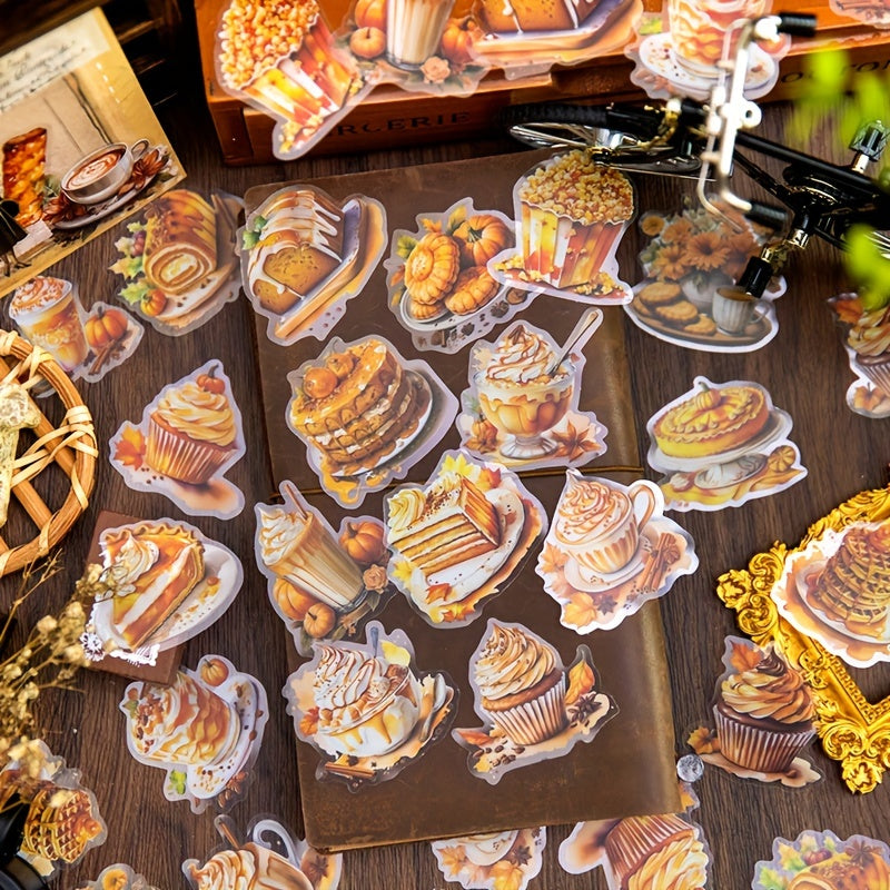 40 Vintage Bread Dessert Stickers Pack for DIY Journaling Plan