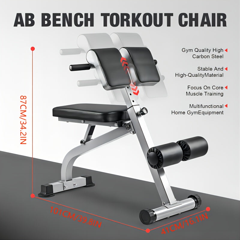 Foldable Fitness Roman Chair Abdominal Exercise Bench