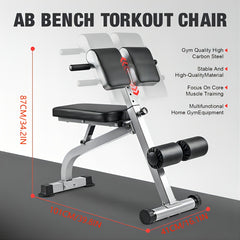 Foldable Fitness Roman Chair Abdominal Exercise Bench