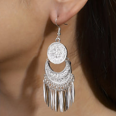 Bohemian Vintage Tassel Dangle Earrings Women Ethnic Style Statement