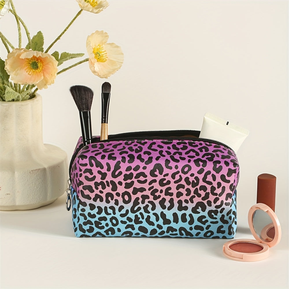 Leopard Print Makeup Bag Organizer for Travel