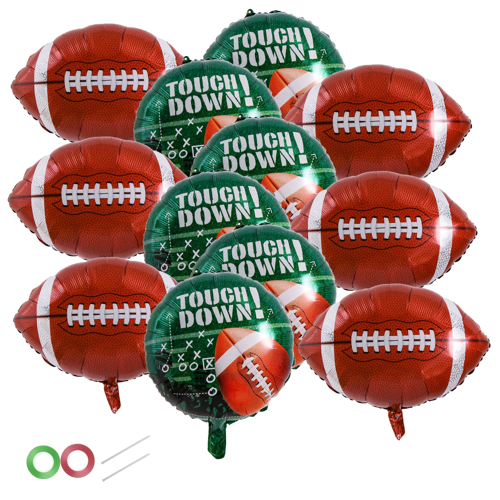 12pcs Football Theme Foil Balloons Birthday Party Decorations