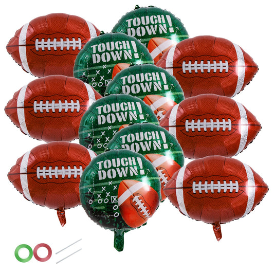 12pcs Football Theme Foil Balloons Birthday Party Decorations