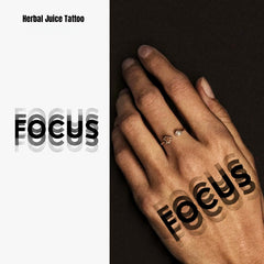 Double Image FOCUS Herbal Juice Temporary Tattoo Sticker
