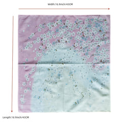 2PCS 42 Women's Printed Handkerchief Soft Absorbent For Wedding