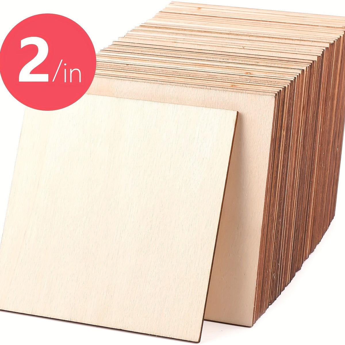 50pcs 5.08cm Hand-painted Wood Chip DIY Material Square Small Wood Chip