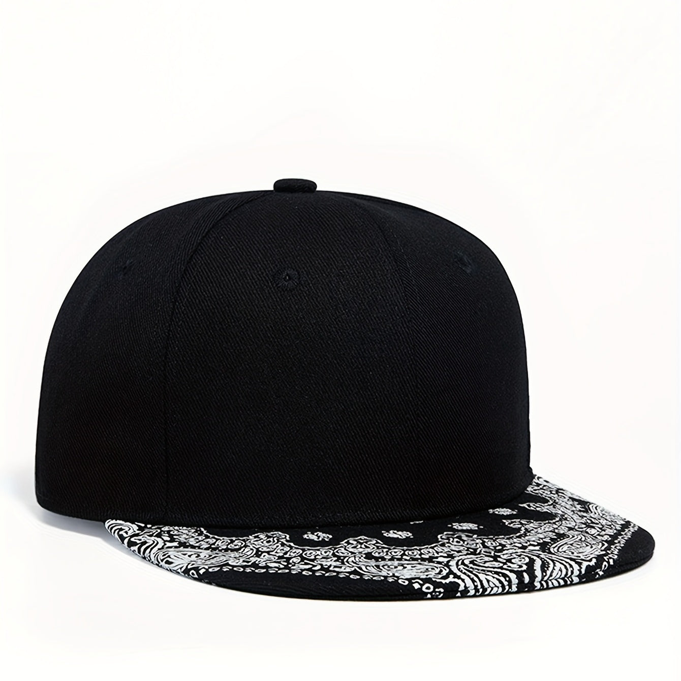 Hip Hop Snapback Hat Paisley Print Brim Adjustable Baseball Cap Lightweight