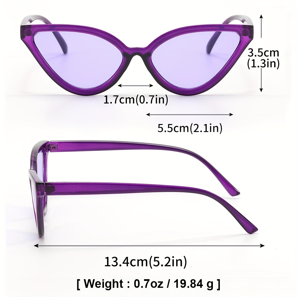 3 Pairs Cat Eye Sunglasses Women Retro Summer Outdoor Shades