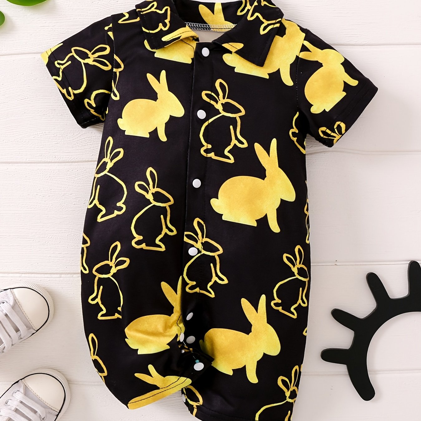Baby Cotton Crop Sleeve Jumpsuit Romper Baby Clothes Easter