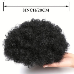 Afro Puff Drawstring Ponytail Hair Extension Short Afro Kinky Curly Hair Bun
