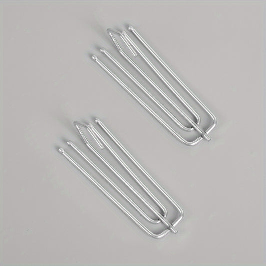 15pcs Metal Pinch Pleat Hooks Curtain Cloth Ring Pleater Tape Hooks