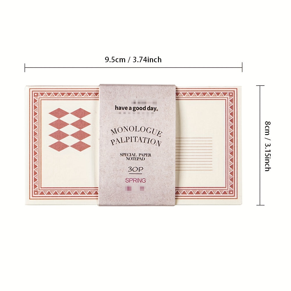 Retro Basic Postcard 30sheets DIY Material Record Memo Message Decoration