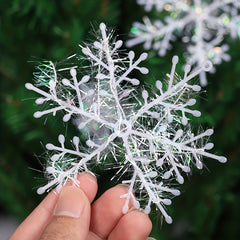 2pcs Christmas Snowflakes Tree Ornaments for Holiday Party Decor