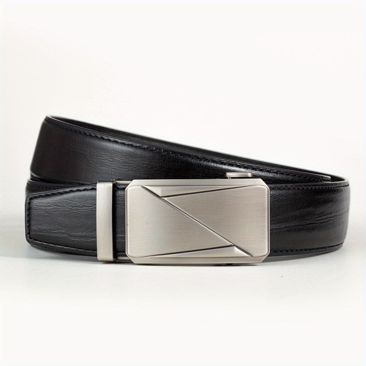 Men's Alloy Automatic Buckle PU Belt Uniform Accessory Belt