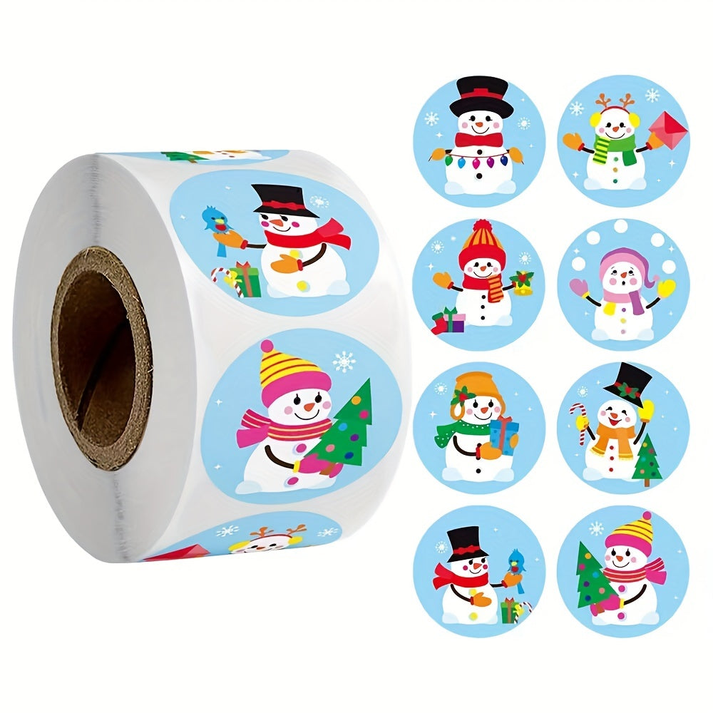 500pcs Christmas Snowman Reward Stickers for Kids