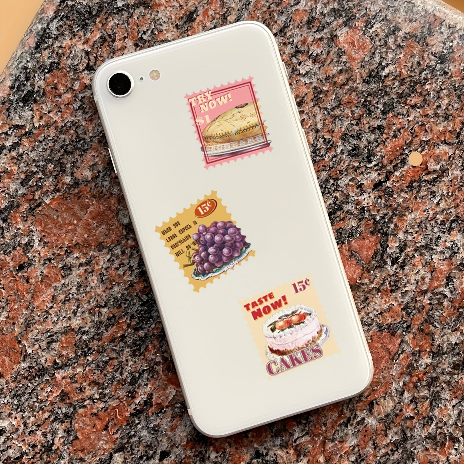 Retro Food Stickers Pack of 50, DIY Decoration, Bullet Journals