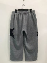  Star Print High Rise Wide Leg Sweatpants