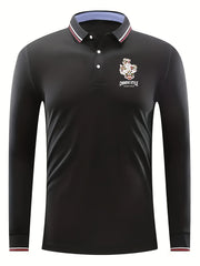 Lion Dance Pattern Men's Long Sleeve Shirt