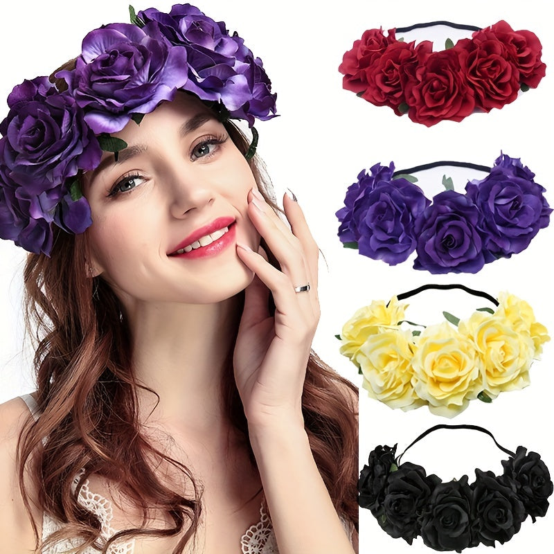 Flower Headband Bridal Headgear Vacation Seaside Hawaii Style Summer Accessories