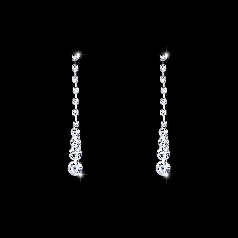 Crystal Tassel Jewelry Set - Necklace & Earrings