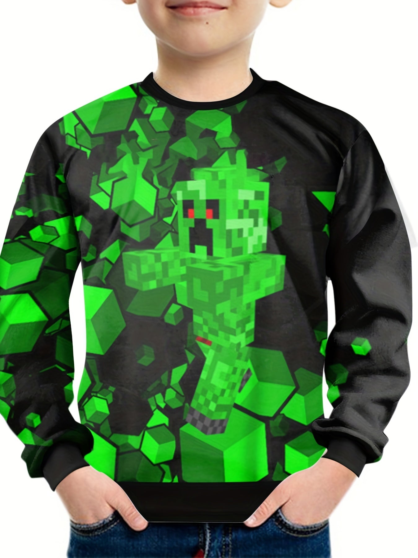 3D Print Sweatshirt for Teens Optical Illusion