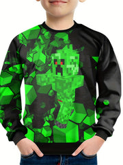 3D Print Sweatshirt for Teens Optical Illusion