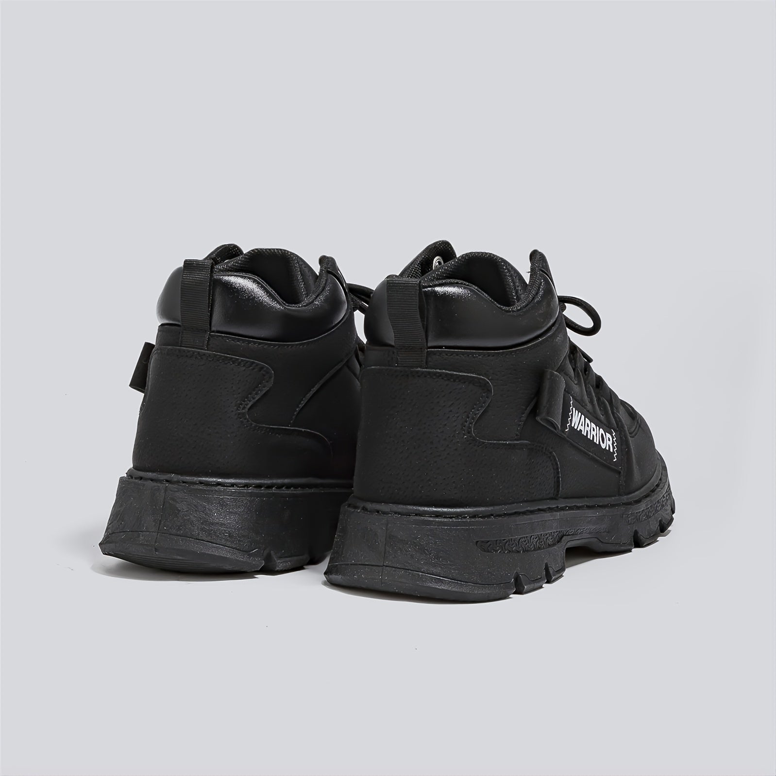 Warrior Men's Letter Patch Lace Up Casual Ankle Boots