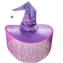 Gothic Tassel Witch Hat Halloween Costume Accessory