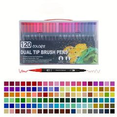 24 72 120 Dual Headed Watercolor Pens Set with Box