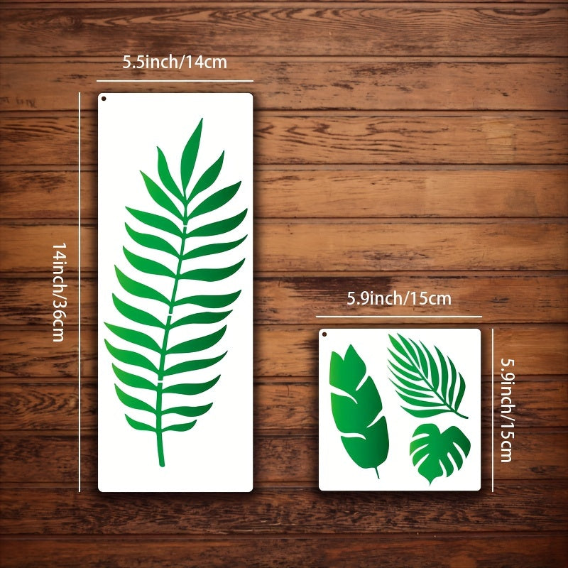 12pcs Leaf Stencils for Drawing Painting On Wall Home Decor