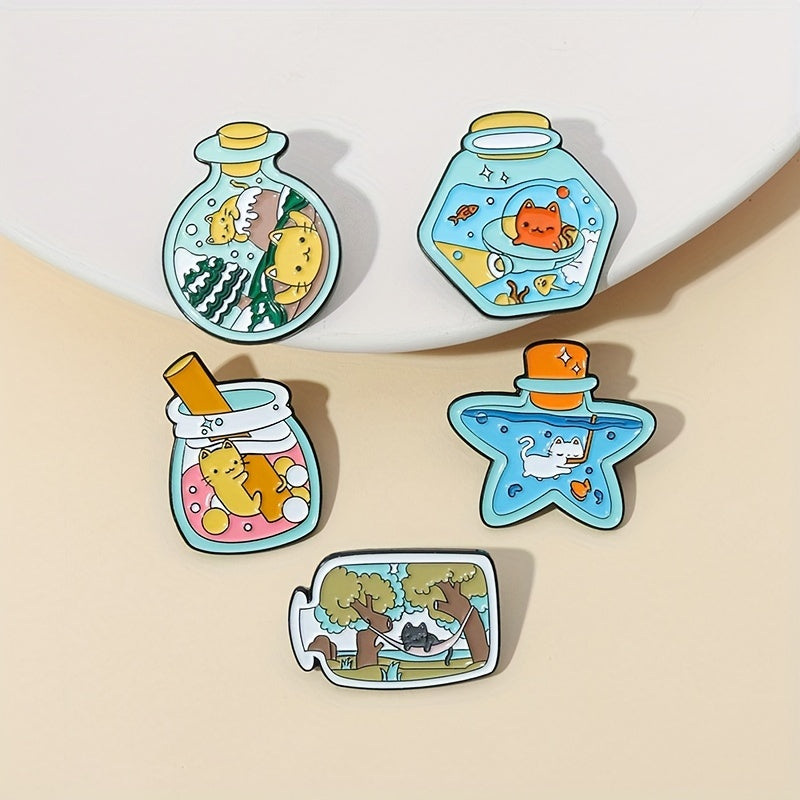 Creative Blind Box Cartoon Brooch Pins Set for Men