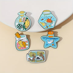 Creative Blind Box Cartoon Brooch Pins Set for Men