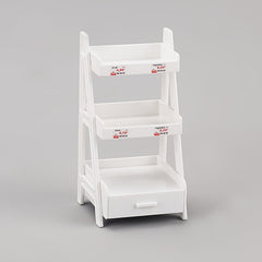 Dollhouse Flower Stand 2 Tier Shelves w/ Pull Out Drawer Plast