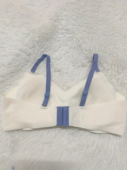 Colorblock Wireless Push Up Bra