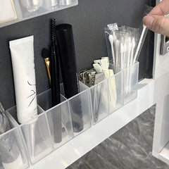 Wall Mount Storage Box Makeup Organizer 9 Compartment
