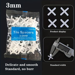 100pcs Tile Spacer Cross Plastic Tile Ceramic Gap Locator Leveler