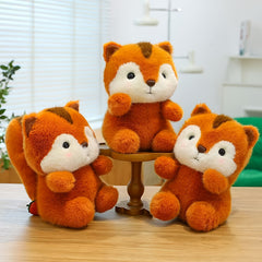 Squirrel Plush Toy Doll Soft Orange Stuffed Animal for Kids' Birthdays