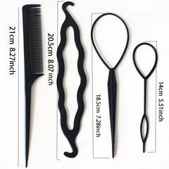 4pcs Hair Accessories Braiding Tools Bun Maker Twist Hair Clips