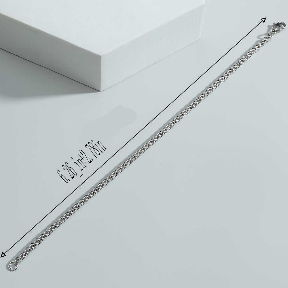 Men's Twist Chain Stainless Steel Bracelet
