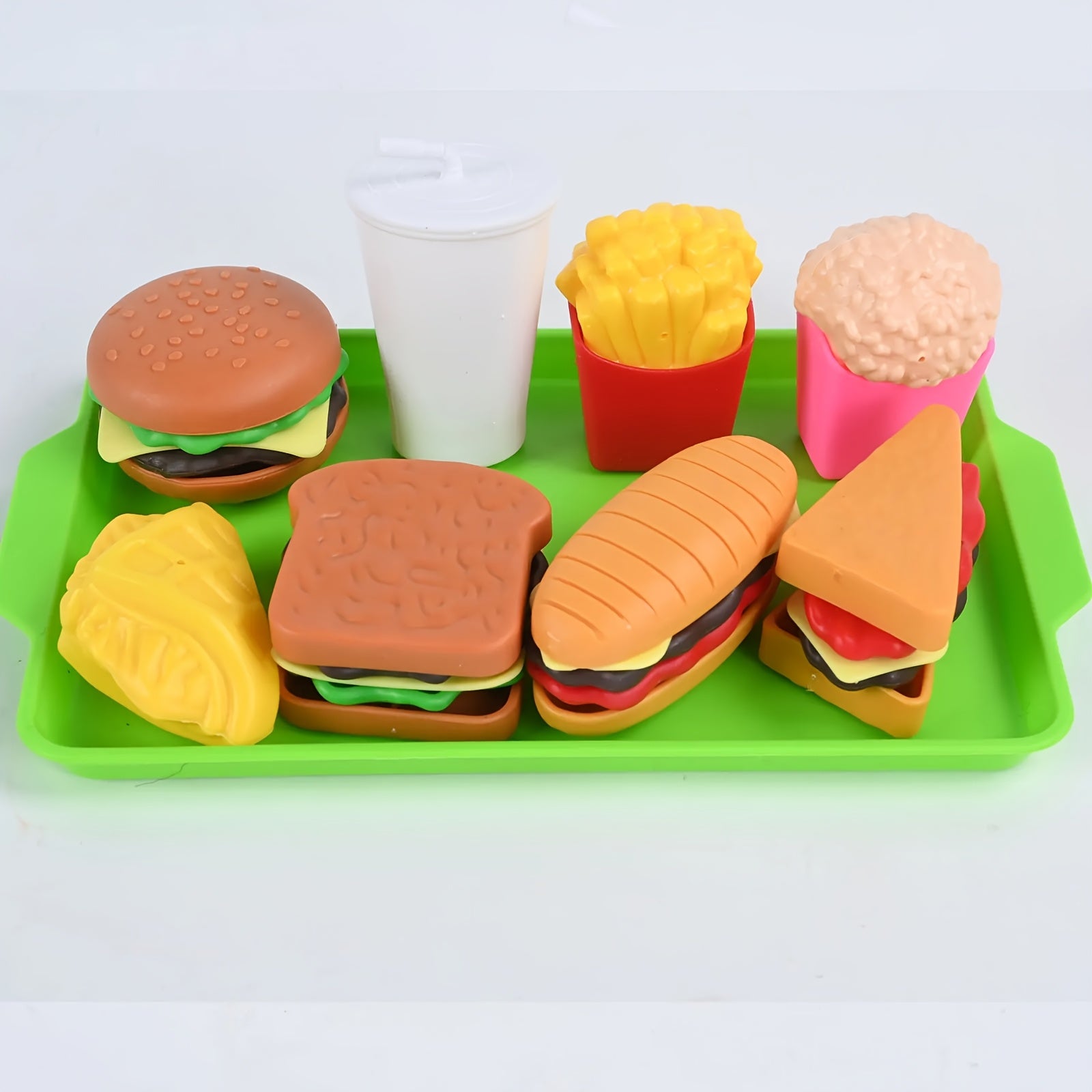 Kids Hamburger and Fries Toy Set for Pretend Play